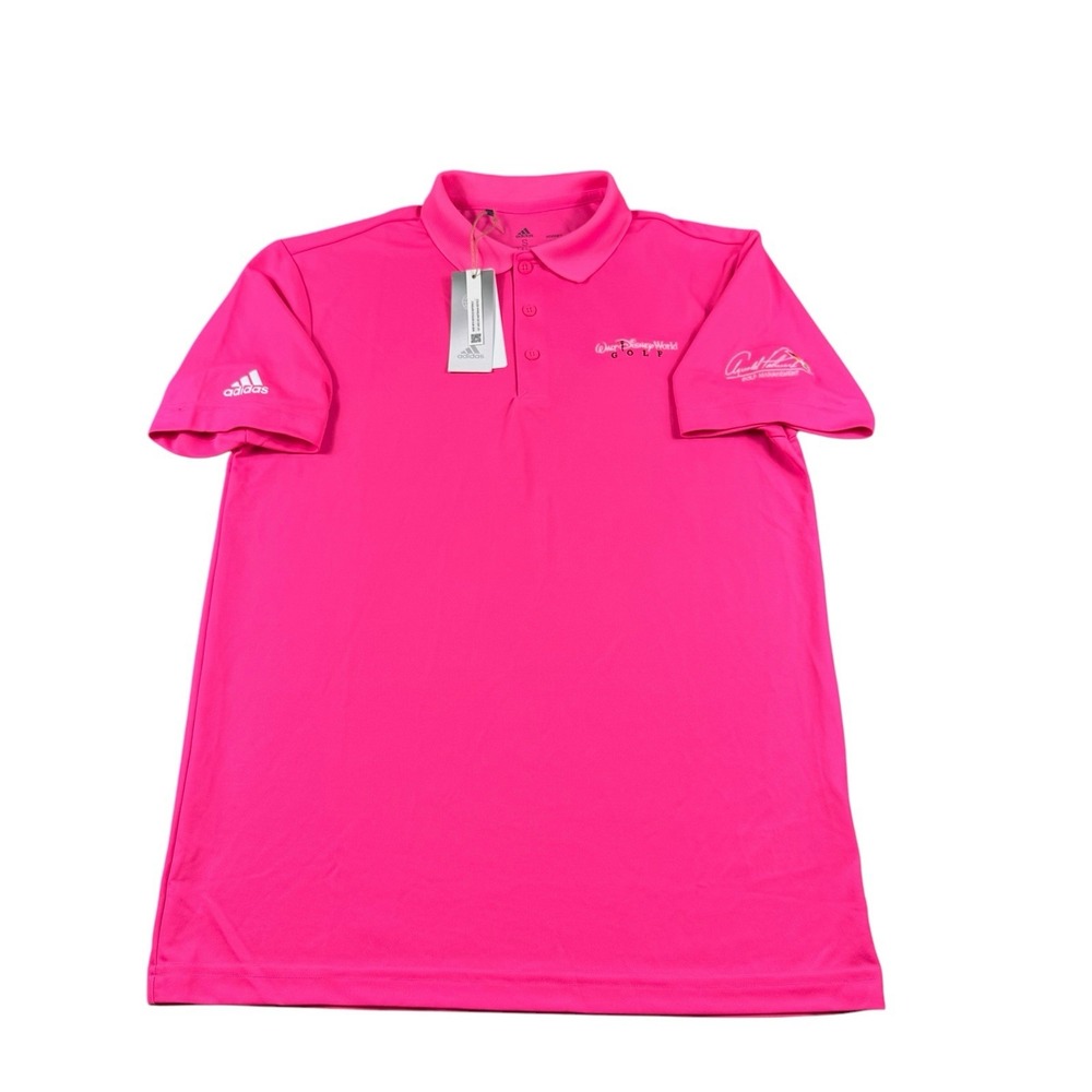 Adidas Primegreen Pink Arnold Palmer Disney World Golf Polo Mens Size S NWT